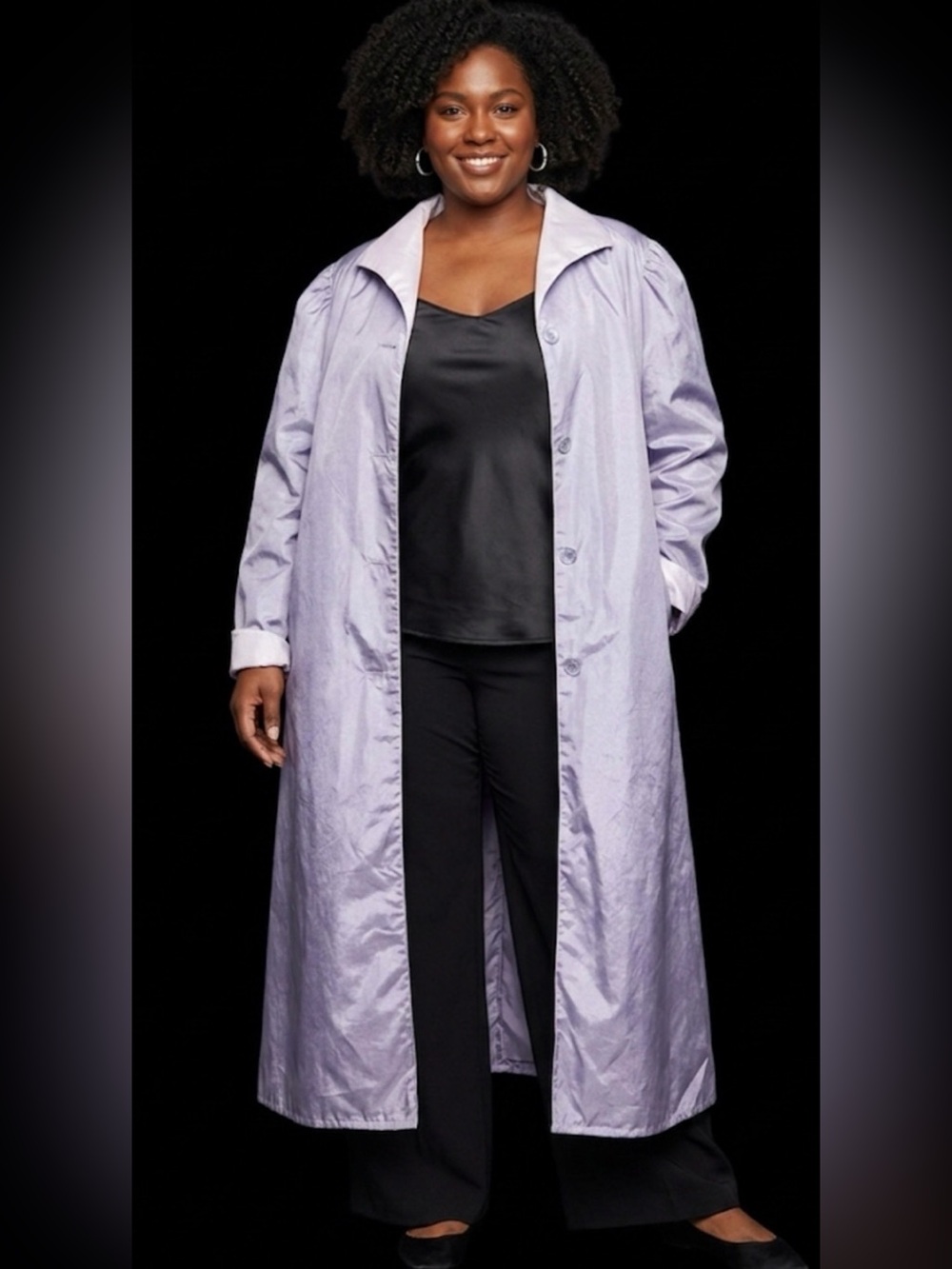 totes Lavender Satin Long Sleepwear Robe